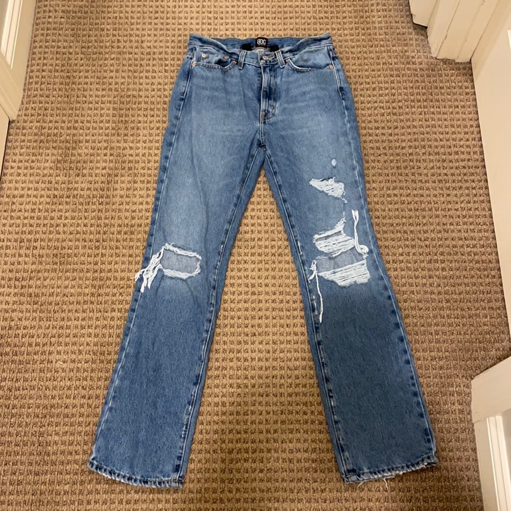 Worn once! BDG distressed bootcut jeans!